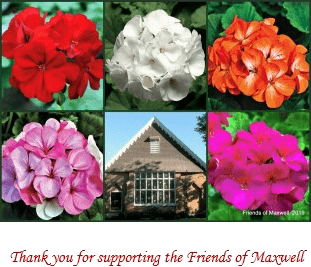 Text: Thank you for supporting the Friends of Maxwell